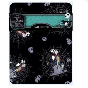 2/$15 The Nightmare Before Christmas tablecloth jack Skellington & Sally 84”